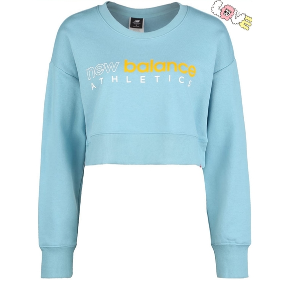 Oversized baggy pullover cropped sweatshirt top crewneck french terry XS crop - Picture 1 of 5